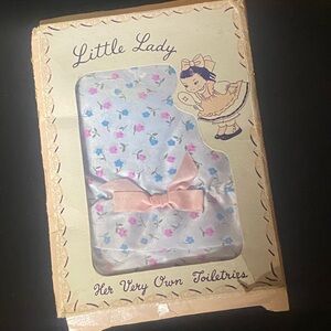 Vintage 1950s Little Lady Her Very Own Toiletries Beauty Dusting Powder Mitt
